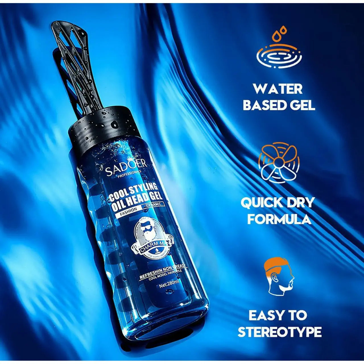 Gel Fuerte con Ajuste de Cera – Estilo Duradero, Acabado Profesional (280 ml)