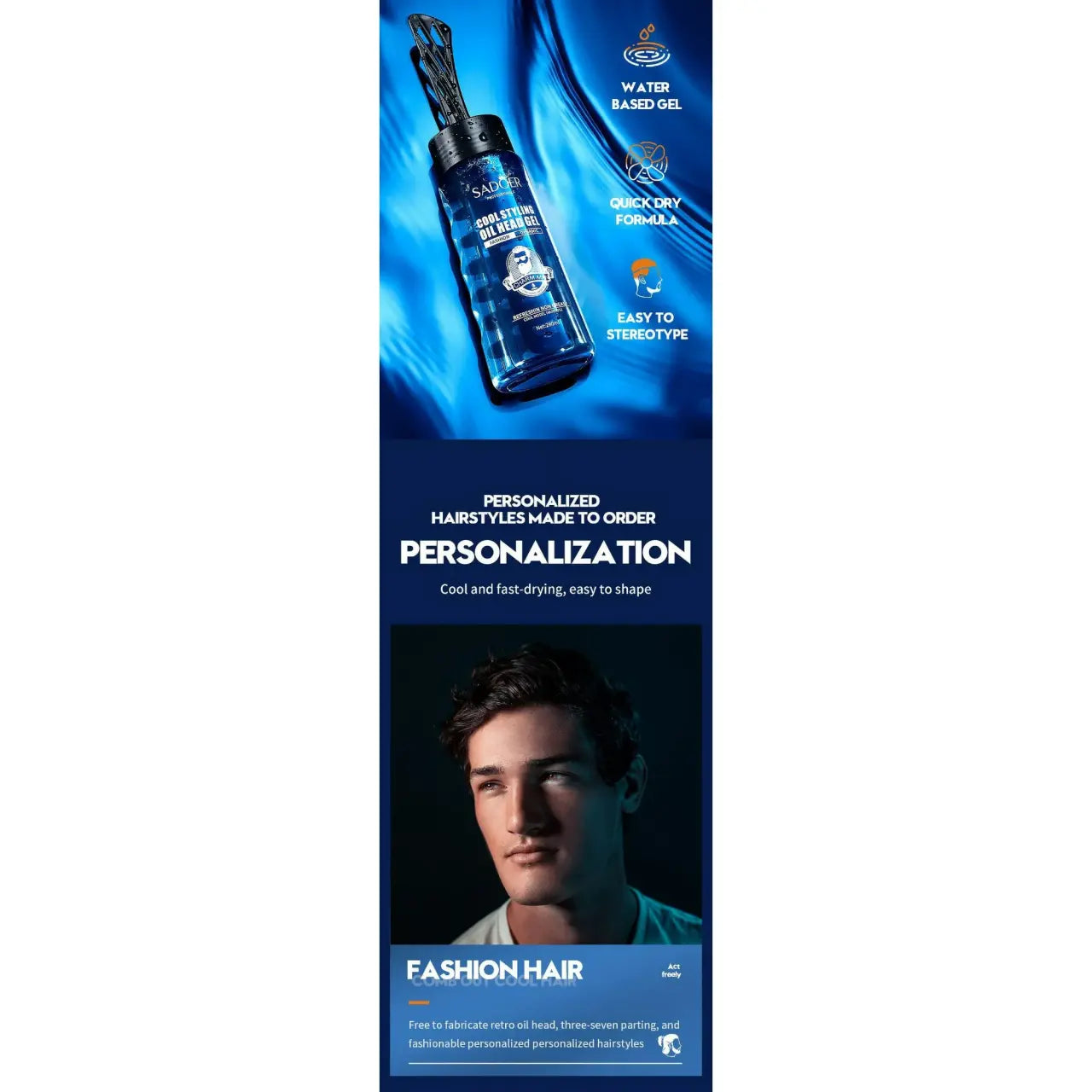 Gel Fuerte con Ajuste de Cera – Estilo Duradero, Acabado Profesional (280 ml)